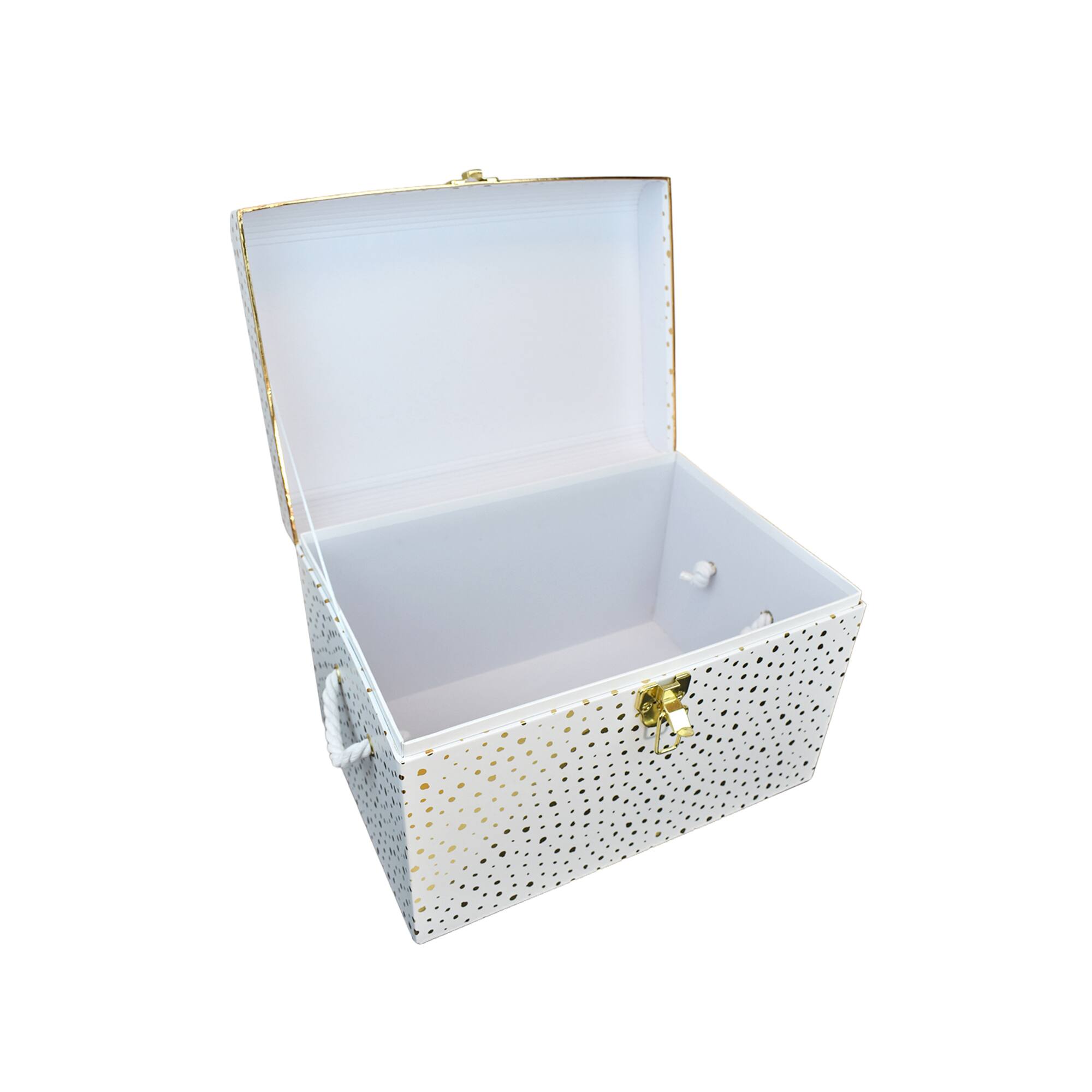 Medium Gold Dots Trunk Box by Ashland®